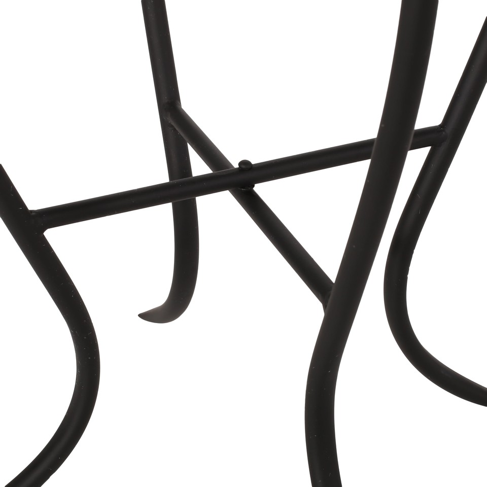 Sadie Outdoor Metal Side Table, Black, Yellow and Red eBay