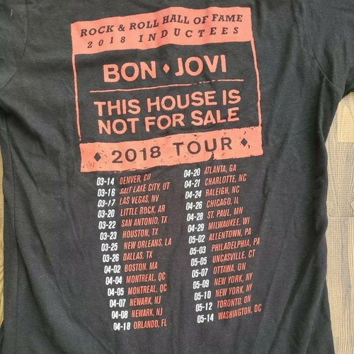 Bon Jovi This House Is Not For Sale 2018 Tour Black T-shirt Women's Size Large - Picture 6 of 7