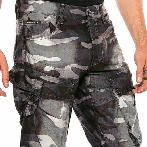 Cipo & Baxx THUNDER camouflage homme cargo jeans denim toutes tailles - Photo 1 sur 9