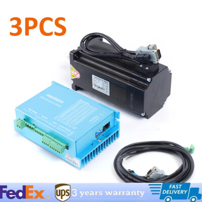 NEW 3 Axis Nema 34 12Nm Closed Loop Stepper Hybrid Servo Motor Driver Kit