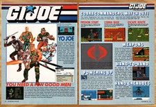 G.I. Joe Real American Hero Review Guide - 2 Page Video Game Print Ad Art 1991 image