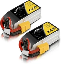 2PC Tattu 850mAh 11.1V 75C 3S Lipo Battery XT60 Plug For FPV RC Drone Quadcopter