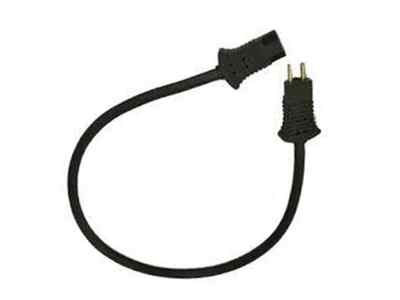 Vacuum Cleaner Hose Cord, Pig Tail 19'' Black Male to Female Universal Flex Tech