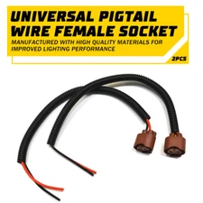Extension Wire Pigtail Female 9006 U HB4 Two Harness Connector Socket Fog Light