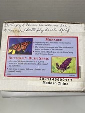 Danbury Mint Butterfly Monarch & Butterfly Bush Flower Figurine Ornament #1 New