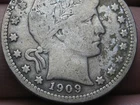 1909 P Silver Barber Quarter 25C- Fine Details, Partial LIBERTY