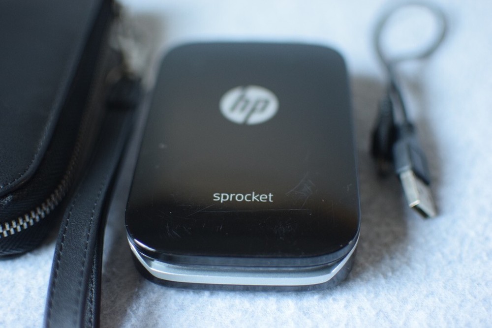 HP Sprocket Photo Printer w/ Case and Paper