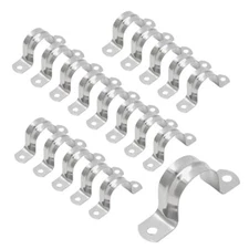 30 Pack 1Inch Stainless Steel Conduit Clamps Two Hole Strap U Bracket Tube Clamp