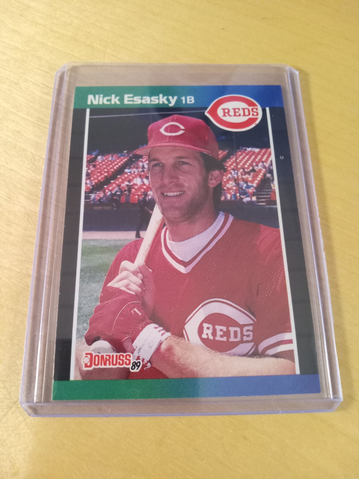 1989 Donruss #189 NICK ESASKY Cincinnati Reds Baseball Card, 1B (*Denotes*) (NM)