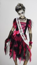 Girls HOMECOMING QUEEN Halloween Costume Prom Zombie Dress Dead Walking L XL NEW