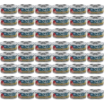 Farmina N&D Natural Tuna&Chicken Futter für Katzen Set 48x80g Thunfisch und Huhn