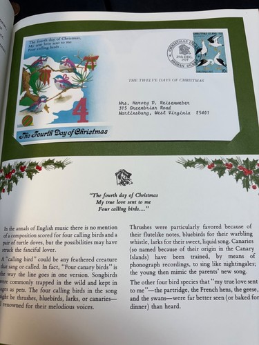 The Twelve Days of Christmas BOOK 1977 Stamps Christmas Island Limited - Picture 8 of 24