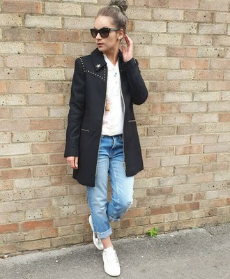 zara long black coat