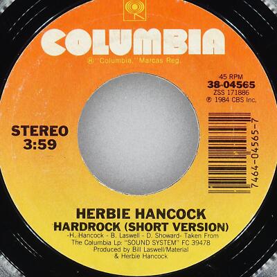 HERBIE HANCOCK Hardrock COLUMBIA 38-04565 VG- 45rpm 7