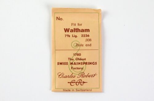 Waltham Uhr und Taschenuhr Hauptfedern (mehrere Größen/Marke) - Neu aus altem Lagerbestand - Bild 28 von 74