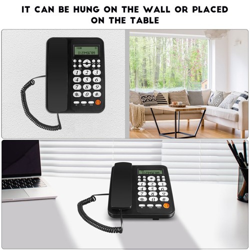 Phone Number Office Wired Fixed Telephone Corded Phones - Zdjęcie 2 z 11