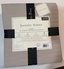 Jennifer Adams Home Codora 3-piece Quilt Set- Queen- Grey Blue  96” x 90”