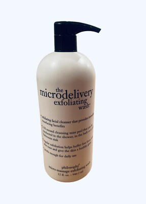 NEW Philosophy Microdelivery Exfoliating Daily Facial Wash 32 oz SEALED w/ Pump