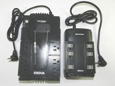 LOT 2 CyberPower Uninterruptable Power Supply 550VA 350VA 8-Plug No Battery