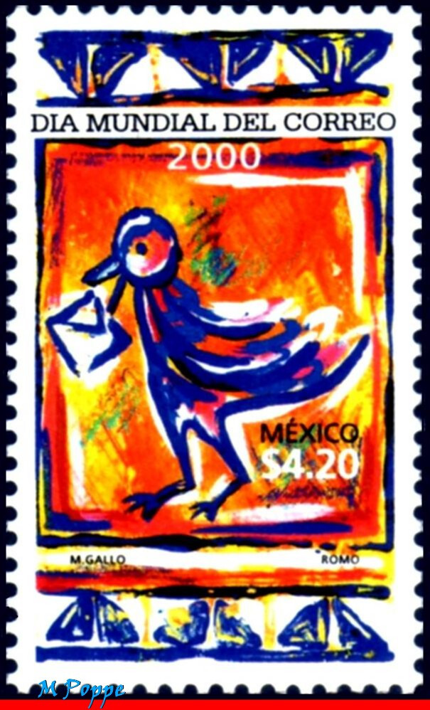 2208 MEXICO 2000 WORLD POST DAY, MI# 2869, MNH