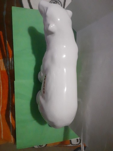 Estatuilla de oso polar grande Tromso Noruega de colección estatua recuerdo etiqueta de papel aluminio - Imagen 6 de 18