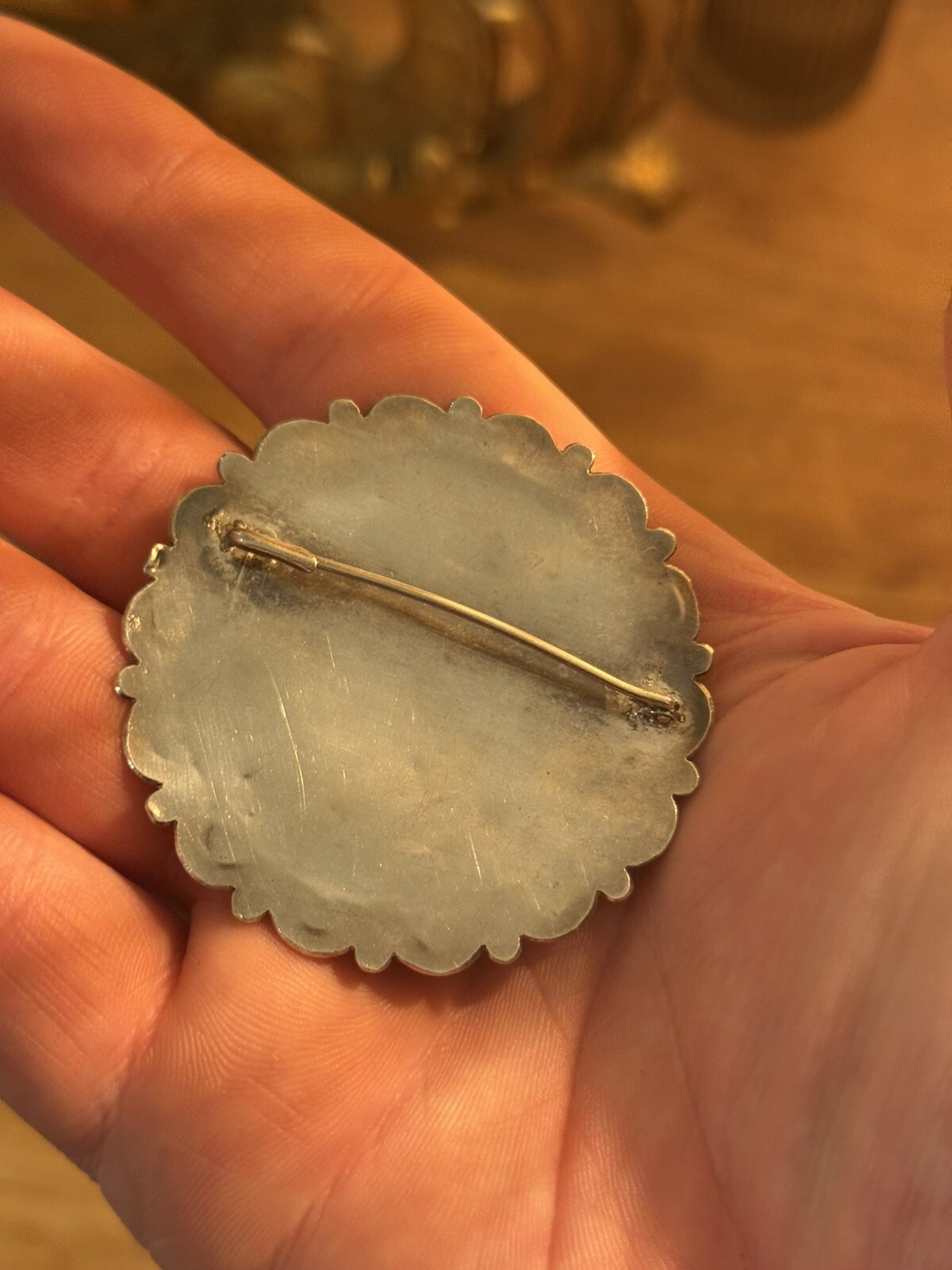 Berber Solid Silver Brooch - image 4