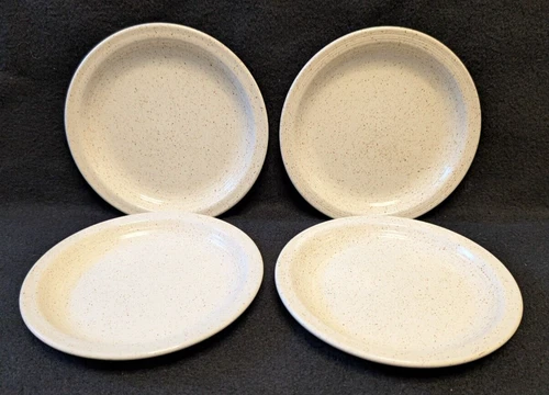 Vintage Churchill Stonecast Homespun 6 5/8" Speckled Bread Plate Set of 4