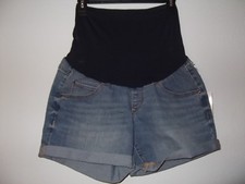 A-GLOW - WOMEN - MATERNITY SHORTS - DENIM - LIGHT RINSE - SIZE 8 AC-42-74