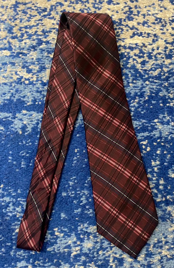 DKNY Burgundy Navy Blue Silver Black Raspberry Bias P… - Gem