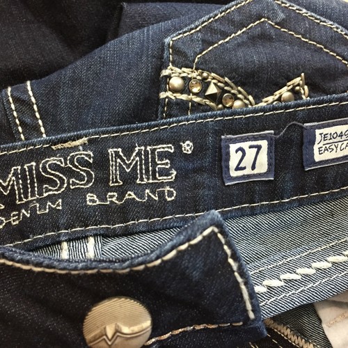 Miss Me 27 Jeans Slim Straight dark wash Excellent Classic Preppy EUC - Picture 4 of 5