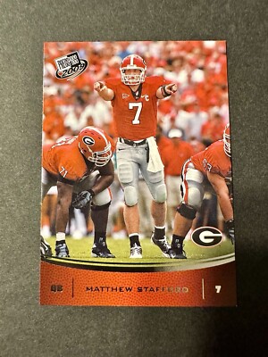 2009 Press Pass #7 Matthew Stafford RC Rookie Lions Rams Georgia