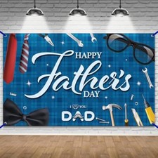 , Happy Fathers Day Banner Backdrop - XtraLarge, 72x44 Inch  Happy Father's