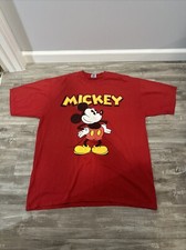 Vintage 80s 90s Disney Mickey Mouse T-Shirt Sz XL Velva Sheen Red Made in USA