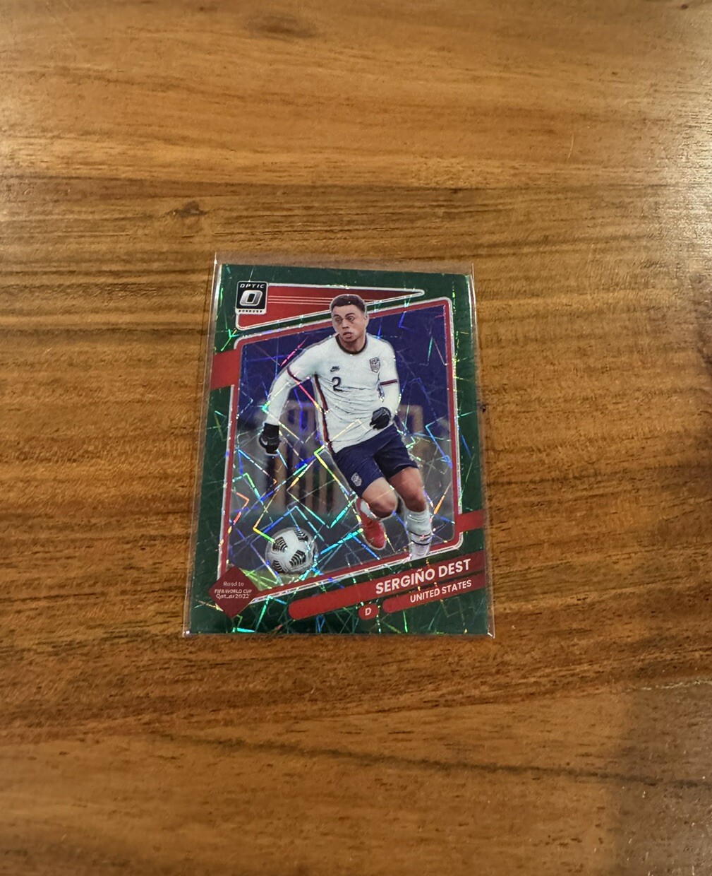 Sergino Dest 2021 Panini Donruss Optic World Cup Green Velocity Prizm NRMT+ USA