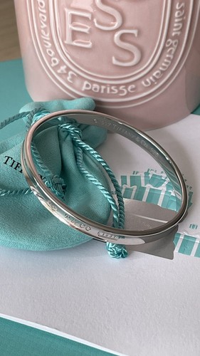 Tiffany & Co. 1837 Bangle Bracelet in Sterling Silver $525 NEW - Picture 4 of 16
