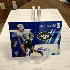 2017 Panini Autographed RC Chad Hansen Jets Football Card 08/10