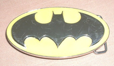 Metal Batman Belt Buckle By Dc Comics Yellow and Silver Collectors Item