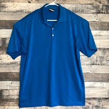 Nike Mens Polo Shirt XL Blue Short Sleeve Performance Golf Classic Dri Fit
