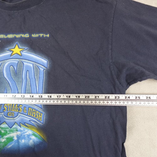 Vintage CSN Crosby Stills and Nash Shirt Men 2XL Blue Graphic Print 2003 Tour - Picture 8 of 13