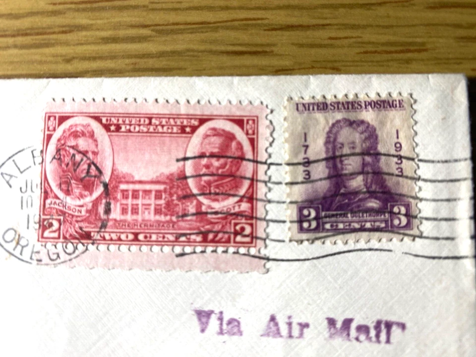 1947 FIRST FLIGHT U.S. AIR MAIL dedication envelope ALBANY and CORVALLIS, OREGON - Image 3 of 4