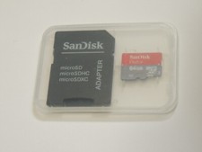 SanDisk 64GB Pixtor MicroSDHC I 1 Micro SD Memory Card - SD Adapter  Case