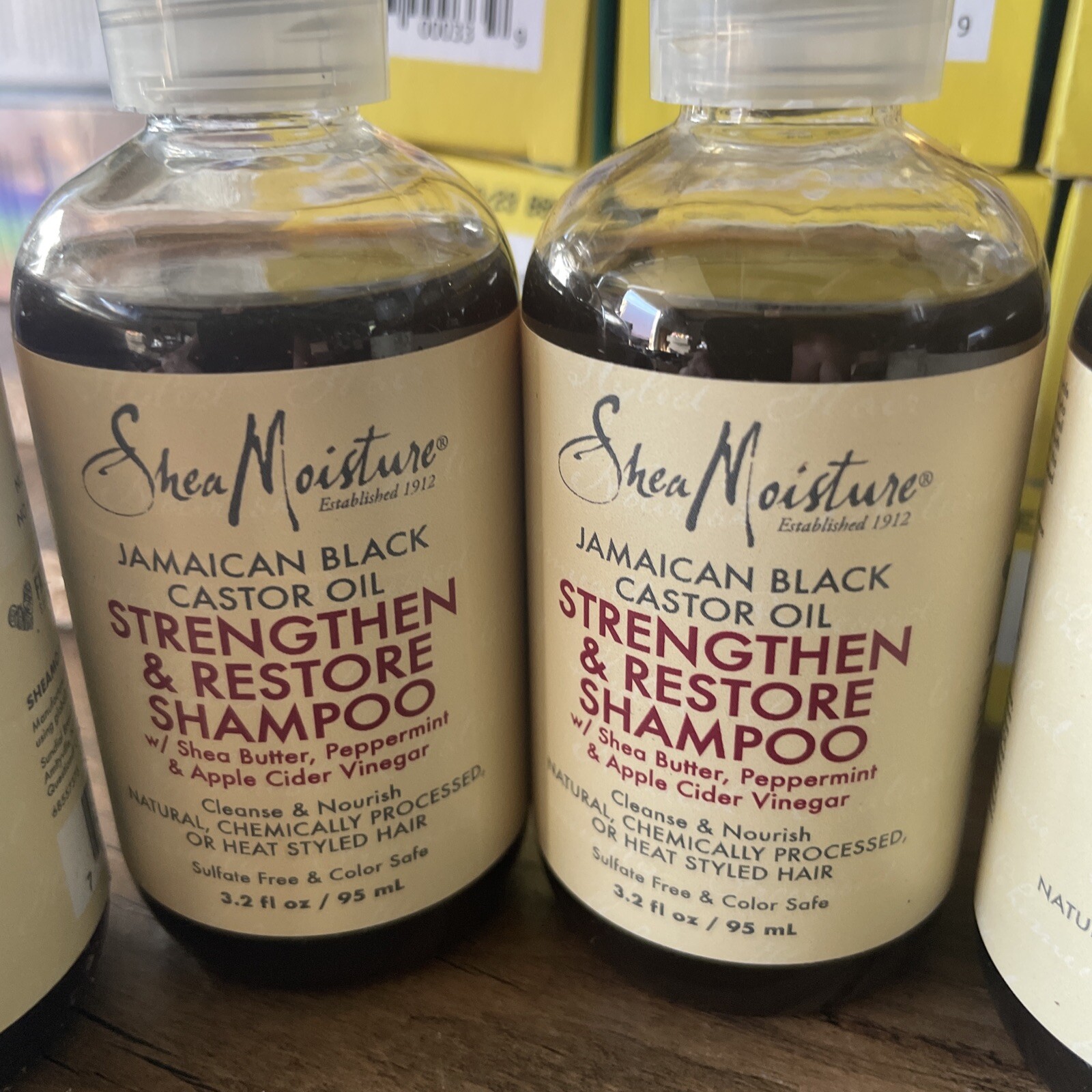 5X-Shea Moisture Jamaican Black Castor oil Shampoo Strenghten & Restore 3.2 Fl