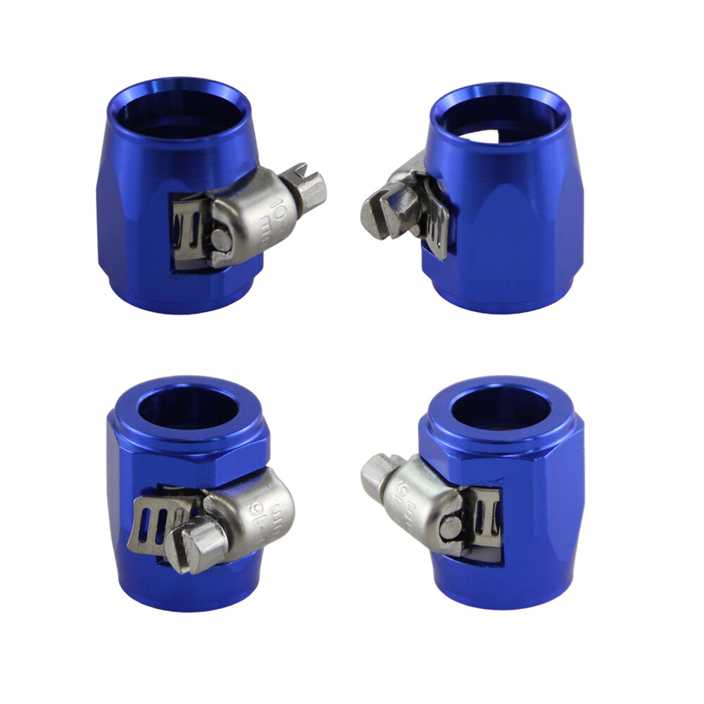 4PCS 6AN AN6 16 mm ID Fuel Hose Line End Cover Clamp Finisher Fitting