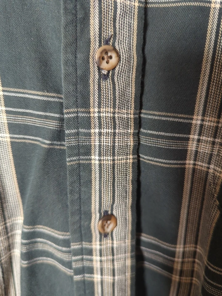 Burberrys Of London Men's L Large Button Up Shirt Black Plaid Long Sleeve - Image 4 of 4