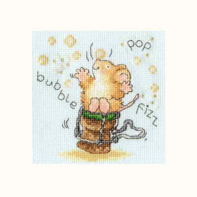 Bothy Threads Grußkarte Kreuzstich Set ''Zeit zu feiern!'', Zählmuster, XGC36, 10x