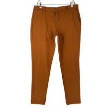 TRUSSARDI Men Brown Skinny Fit Chino Trousers Pants Size EUR 54 W36