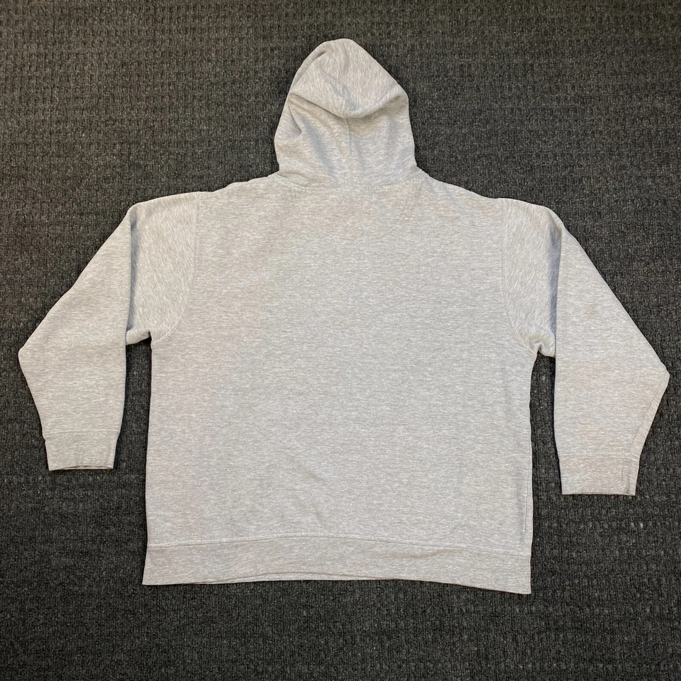 Sudadera con Capucha John Deere Vintage Estilo Universitario Suéter con Capucha Gris Jaspeado XL Spellout Foto 3 de 4