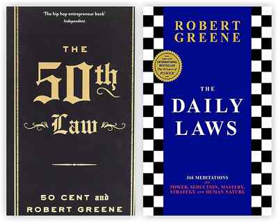 The Daily Law, The 50th Law 2 BOOKS Collection Set By Robert Greene PAPERBACK