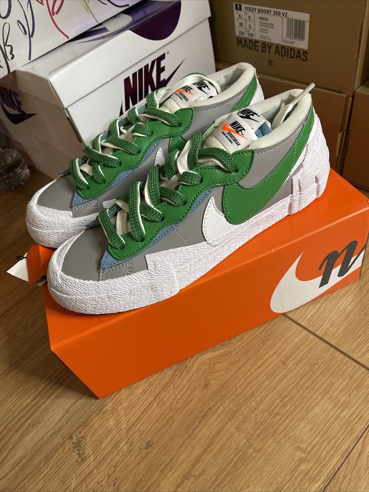 SACAI X NIKE Size UK 5.5 US6 Nike Blazer Low x Sacai Classic Green