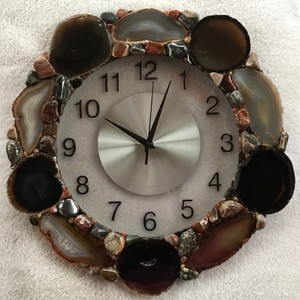 Handcrafted agate wall clock, agates, home decor | eBay